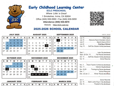 ECLC Calendar